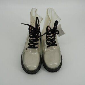 G Six Workshop Women's Ankle Boots Clear Gold Glitter 35 (4) NEW